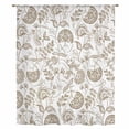 thumbnail image 2 of Khaki Farmhouse Sheer Curtains 54 Inches Long, Floral Floral Plant Leaf Vintage Spring Light Filering Curtains, Breathable Simi Curtain Privacy Drapes for Kitchen Bathroom Small Window Treatment, 2 of 9