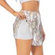 thumbnail image 1 of Balery Retro Hippie Groovy Easter bunny Pantalones cortos deportivos para mujer con forro y dos bolsillos, elásticos, para entrenamiento, gimnasio, yoga-XX-Large, 1 of 7