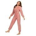 thumbnail image 5 of Women Winter Plush Romper Pajamas Long Sleeve Zipper Hooded Thick Warm Jumpsuit, 5 of 7