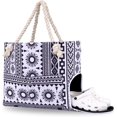 thumbnail image 2 of LinenLoon Extra Large Beach Tote Bag,Newest Multiple Pockets Waterproof bolsa de playa, 2 of 5