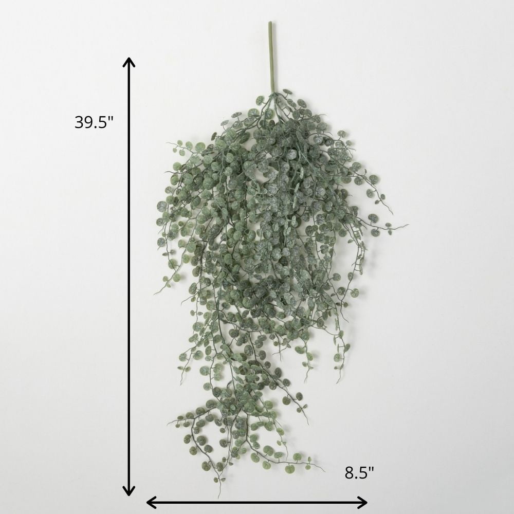 Sullivans Artificial Dusty Green Mini Leaf Vine 39.5"H Green