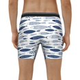 thumbnail image 2 of Men's Boxer Briefs, Blue Fish Soft and Breathable Mens Underwear Boxer Briefs With Widen Waist, 2 of 5