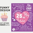thumbnail image 7 of 25th Birthday Gifts for Women, Daughter, 1999, 25th Flannel Throw Blankets, Birthday Gifts for Women, Female, Friends, Funny Present Ideas for Her, Purple, 7 of 7