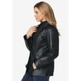 thumbnail image 3 of Jessica London Women's Plus Size Leather Blazer, 3 of 5
