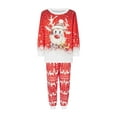 thumbnail image 2 of Christmas Family Pajamas Casual Long Sleeve Baggy T-shirt Top And Elastic Pants Matching Set Sleepwear Loungewear, 2 of 10