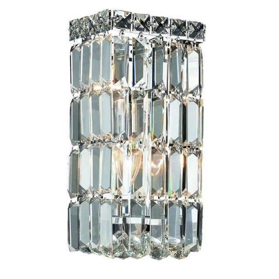 Pemberly Row Contemporary 12" 2 Light Royal Crystal Wall Sconce