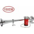 thumbnail image 1 of Bocina de trompeta con tubo de zinc blanco de 450 mm de longitud, bocina de trompeta de 150 db y 12 V, altavoz para automóviles, camiones, motocicletas y SUV, 1 of 5