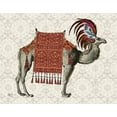 thumbnail image 2 of Fab Funky 24x20 Black Ornate Wood Framed with Double Matting Museum Art Print Titled - Niraj Camel, Red, 2 of 4