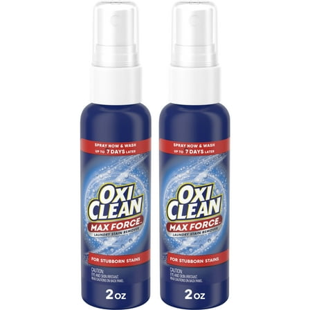 OxiClean Max Force Laundry Stain Remover Spray, Gentle Color-Safe Stain Treater, 2 fl oz, 2 Pack