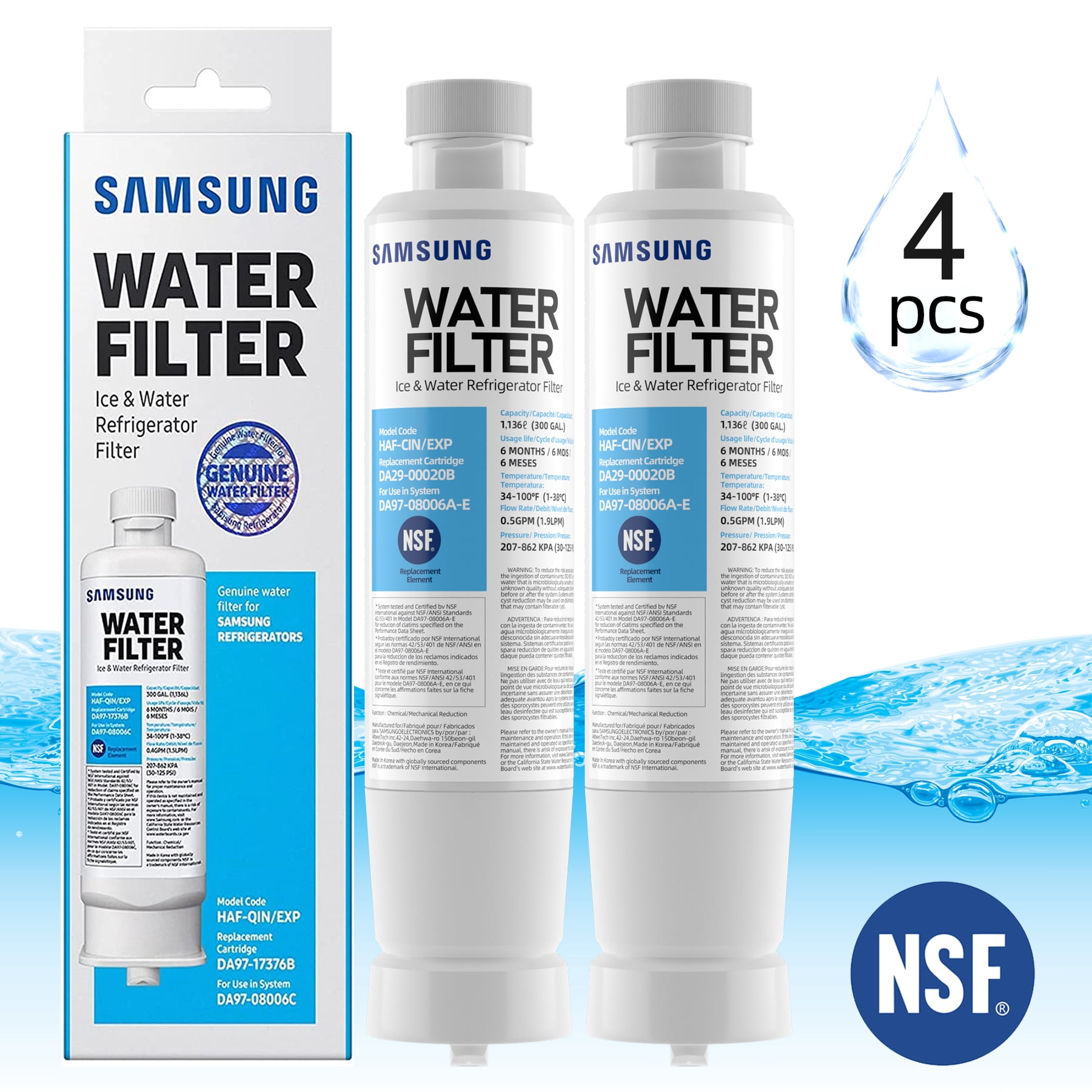 24 Pack Samsumg DA2900020B HAFCIN/EXP Refrigerator Water Filter