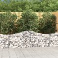 thumbnail image 1 of vidaXL Arched Gabion Baskets 2 pcs 200x50x60/80 cm Galvanised Iron, 1 of 4