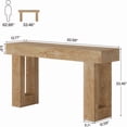 thumbnail image 2 of 63" Farmhouse Console Table, Rustic Hallway Entryway Table, Engineered Wood MDF, Sturdy with Foot Pads, for Living Room Sofa Hallway,Wood Color, 2 of 7