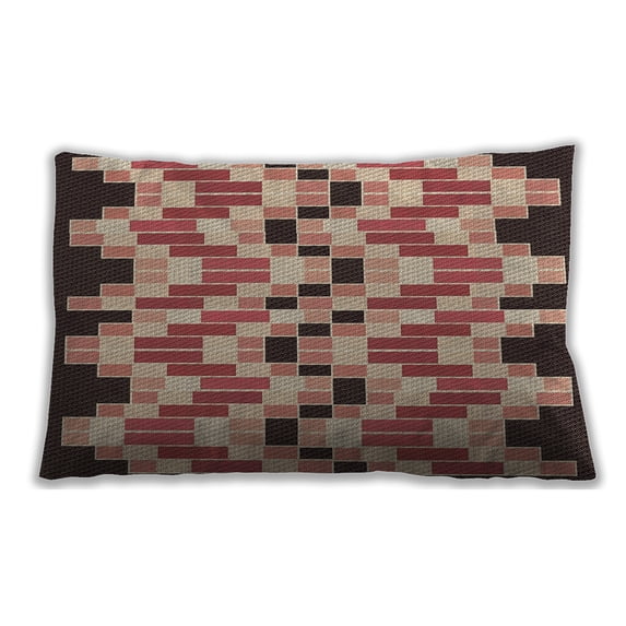 Ahgly Company Outdoor Rectangular Contemporary Lumbar Throw Pillow, 13 inch by 19 inch