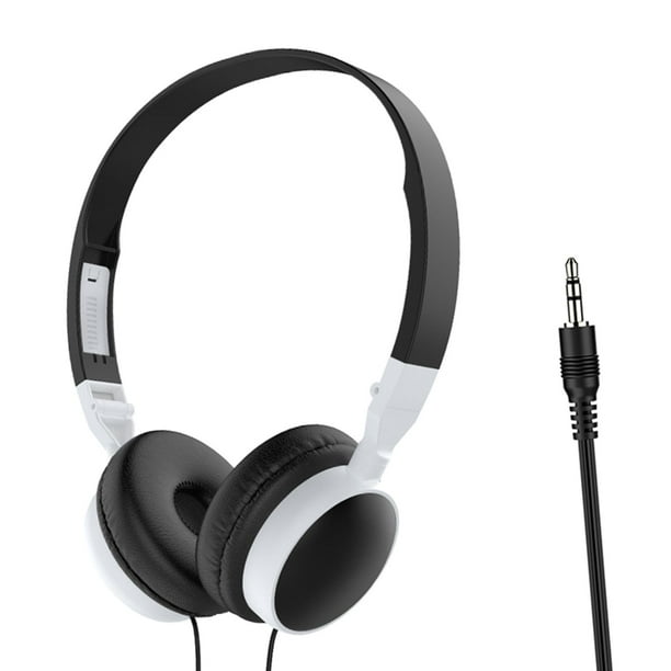 Auriculares de diadema con retardo cero ajustable, interfaz de 3,5 mm, sin micrófono, 103 dB Negro