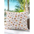thumbnail image 6 of Outdoor Pillows Waterproof, White Pumpkins Fall Bedding Throw Pillows with Insert for Couch Sofa Bed, Thanksgiving Maple Leaves Autumn 18x18 Inch Pillowcases Decorative Camping Patio Pillow Set of 1, 6 of 8