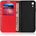 thumbnail image 3 of iPhone XR Wallet Case,Premium Leather Folio Flip Case Cover Book Design with Kickstand Feature with Card Slots/Cash Compartment for iPhone XR - Red, 3 of 6