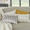 thumbnail image 6 of Mina Victory Sofia Beaded Stripes 12" x 21" Ivory Indoor Throw Pillow, 6 of 7