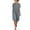 *Gray, variant on VBVC Women's V-Neck Pleated Midi Dress,Short Sleeve Casual Wrap Front Tunic Dress For Women,Ladies Loose Fit Summer Dress with Pockets,Purple,S-3XL