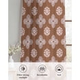 thumbnail image 6 of Brown Floral Sheer Curtains 39 Inch Length 2 Panels Set for Living Room/Bedroom, Spring Flowers Modern Abstract Art Farmhouse Kitchen Curtains Grommet Curtains Window Treatments 27.5"x39"x2, 6 of 7