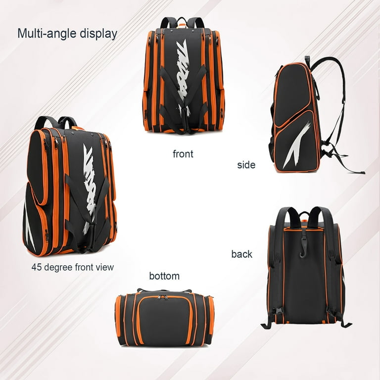TILDOSAC Pickleball Bag - Large Paddle Bag for 4 Paddles