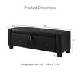 thumbnail image 3 of Modern Faux Leather Storage Bench, Flip Top Button Tufted Ottoman For Living Room Bedroom Entryway, 3 of 11