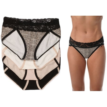 Just Intimates Ultra Soft Panties w/ Lace Trim