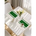 thumbnail image 5 of Green Vintage Placemats Set of 12, Geometric Stripes Simple Lines Placemats for Dining Table, Place Mats for Kitchen Tabletop, Waterproof Wipeable Dining Table Mats Set, 5 of 9