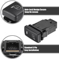 thumbnail image 4 of Unique Bargains 1 Pcs Hole Expansion Port Switch Rearview Mirror Heating Switch with Wire for Toyota Alphard ANH10, 4 of 8