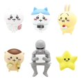 thumbnail image 1 of Juego de 6 adornos de animación Chikawas, bonito juguete de oso autocrítico, estatua colgante Xiaoba Usachi Jiyi, regalo para niños y niñas., 1 of 6