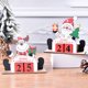 thumbnail image 1 of onlyliua Ofertas Adornos Navideños Calendario de Madera Adornos Regalos Navideños Muñeco de Nieve Mini Escritorio Mesa de Escritorio, 1 of 6