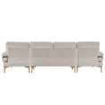 thumbnail image 4 of Sofa U-Shaped 4-Seat Indoor Modular Sofa White, 4 of 9