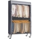 thumbnail image 1 of Armario de montaje de metal con cubierta - Perchero resistente con ruedas y estantes ajustables, organizador de guardarropa alto para dormitorio y cuarto de lavado, 1 of 2