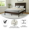 thumbnail image 2 of Flash Furniture Asher Dark Brown Platform Bed with Wooden Slats and Headboard Full (MG09004FBFDKBRN), 2 of 2
