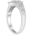 thumbnail image 2 of Pompeii 1/2ct Pear Shape Diamond Halo Cluster Engagement Ring 10K White Gold (H/I,I1-I2), 2 of 6