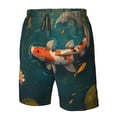 thumbnail image 4 of Balery Koi Pond Lilies Traje de Baño Estilo Hawaiano para Hombre, Shorts de Secado Rápido con Bolsillos-XX-Large, 4 of 6