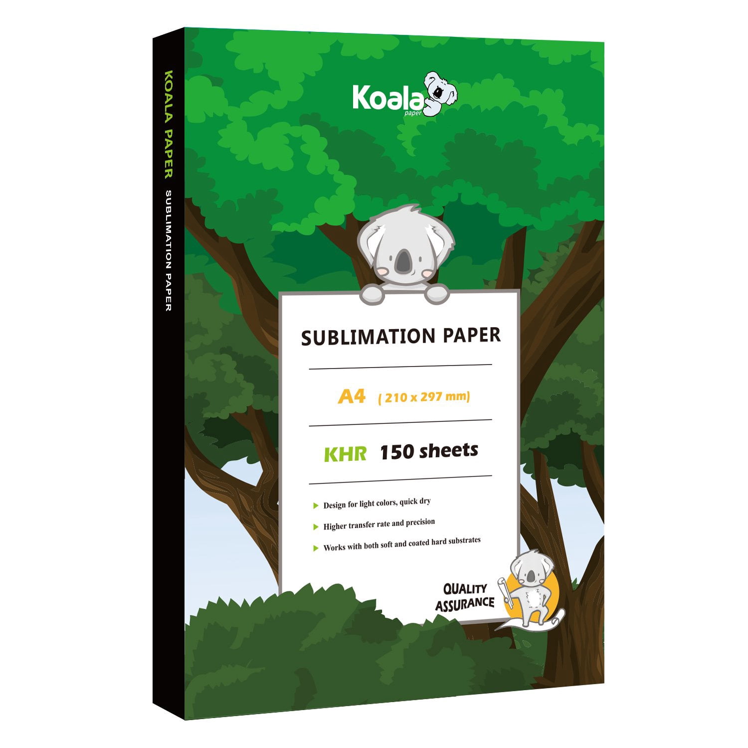 Koala Sublimation Paper and Ink Bundle Kit - 150 Sheets Koala Sublimation Paper A4  + 4X100ml Koala Sublimation Ink for All Inkjet Printers ET-2800 2803 2720 2760 etc