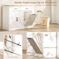thumbnail image 4 of White Kitchen Island with Tilt-Out Trash Cabinet, Charging Station & Storage - 44.1" W, Farmhouse Style for Kitchen, Dining & Laundry Room, 4 of 7