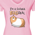 thumbnail image 4 of Inktastic I'm a Guinea Big Deal with Cute Guinea Pig Women's V-Neck T-Shirt, 4 of 5