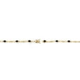 thumbnail image 4 of Gem Stone King 18K Yellow Gold Plated Silver Black Onyx and Round White Lab Grown Diamond Tennis Bracelet for Women (2.44 Cttw, Gemstone Birthstone, Oval 6X4MM, 7.25 inches), 4 of 4