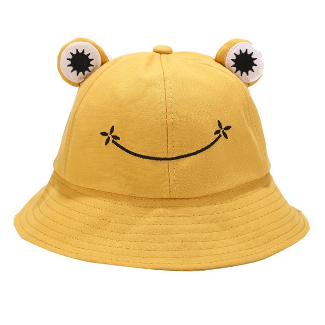 Rana Lindo Sombrero De Sombrilla De Verano Gorra De Rana Gorra De Pescador Sombrero De Cubo De Animal Sombrero De Cubo De Rana Elegante Con Ojos Y Sonrisa Sweethay OD009828-01