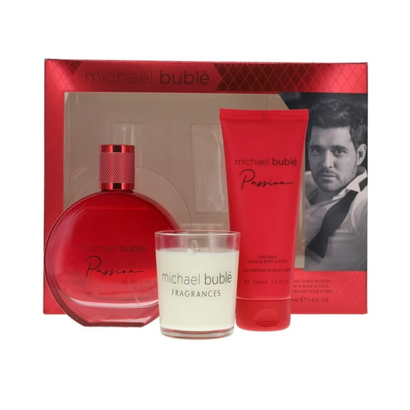 Michael Buble Passion for Women Set: EDP   Scented Candle   Hand & Body Lotion 3.4 2.5 3.4oz