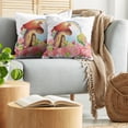 thumbnail image 5 of Ambesonne Floral Throw Pillow Cover 2 Pack, Mushroom House in Garden, 24", Multicolor, 5 of 5