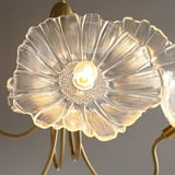 Lotus Leaf Glass Pendant Lights Fixtures Hanging Lamp,French Classic floral pendant Lighting Modern Nordic Chandeliers with 6-Lights,for Living Room Dining Room Bedroom - Walmart.com