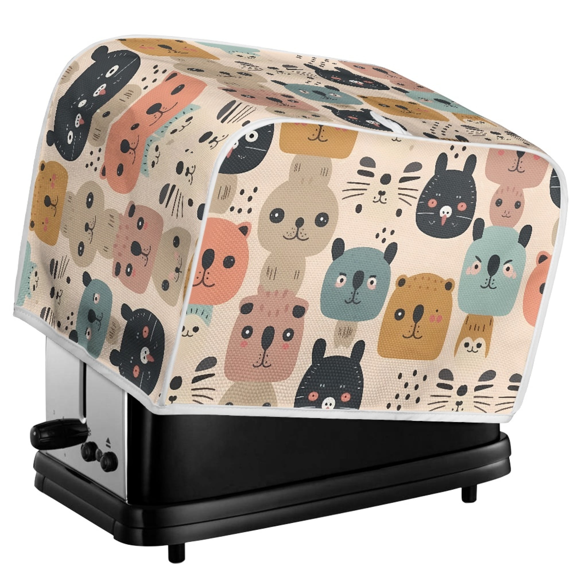 Vodetik Store Cute Cat Toaster Cover Kitchen Small Appliance Cover Dust