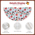 thumbnail image 3 of Gaeub Panda And Rose Print Christmas Tree Skirt,Christmas Decorations,Round Xmas Skirt for Christmas Indoor Decorations Xmas Winter Holiday Party Supplies-30", 3 of 6