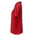 thumbnail image 5 of Siminsem Women's Plus Size V Neck Sweater Top Collared Knitted Shirts Short Sleeve Spring Summer 2026 Dressy Casual Blouses Cotton Blend Tees Work Clothes, Red, M, 5 of 6