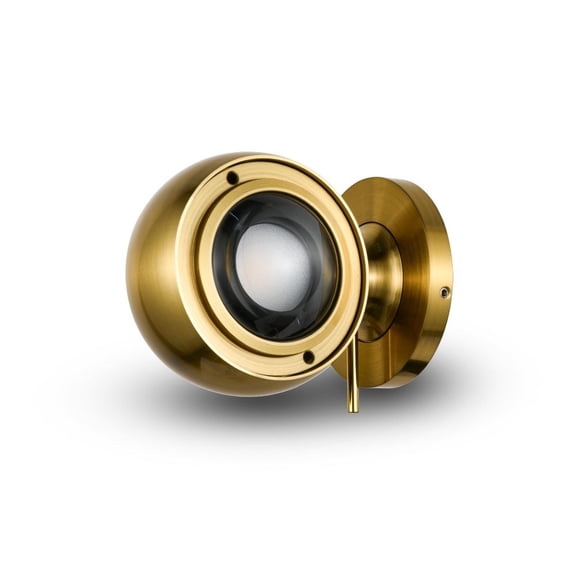 VONN Adjustable Modern Aluminum/Iron LED Wall Mount in Antique Brass