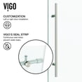 thumbnail image 6 of VIGO Elan E-Class 56 to 60 in. W x 66 in. H Sliding Frameless Tub Door in Stainless Steel with 3/8 in. (10mm) Clear Glass, 6 of 12