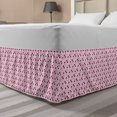 thumbnail image 1 of Cherry Bed Skirt, Rhythmic Cartoon Cherries Motifs on Pastel Tone Backdrop Illustration, Elastic Bedskirt Dust Ruffle Wrap Around for Bedding Decor, 4 Sizes, Ruby Pink, by Ambesonne, 1 of 2