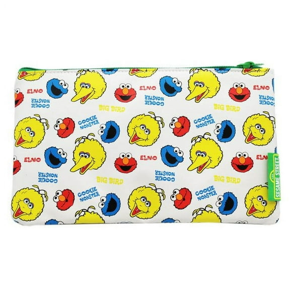 Sesame Street Elmo Big Bird and Cookie Monster Pencil Bag 10in x 5in